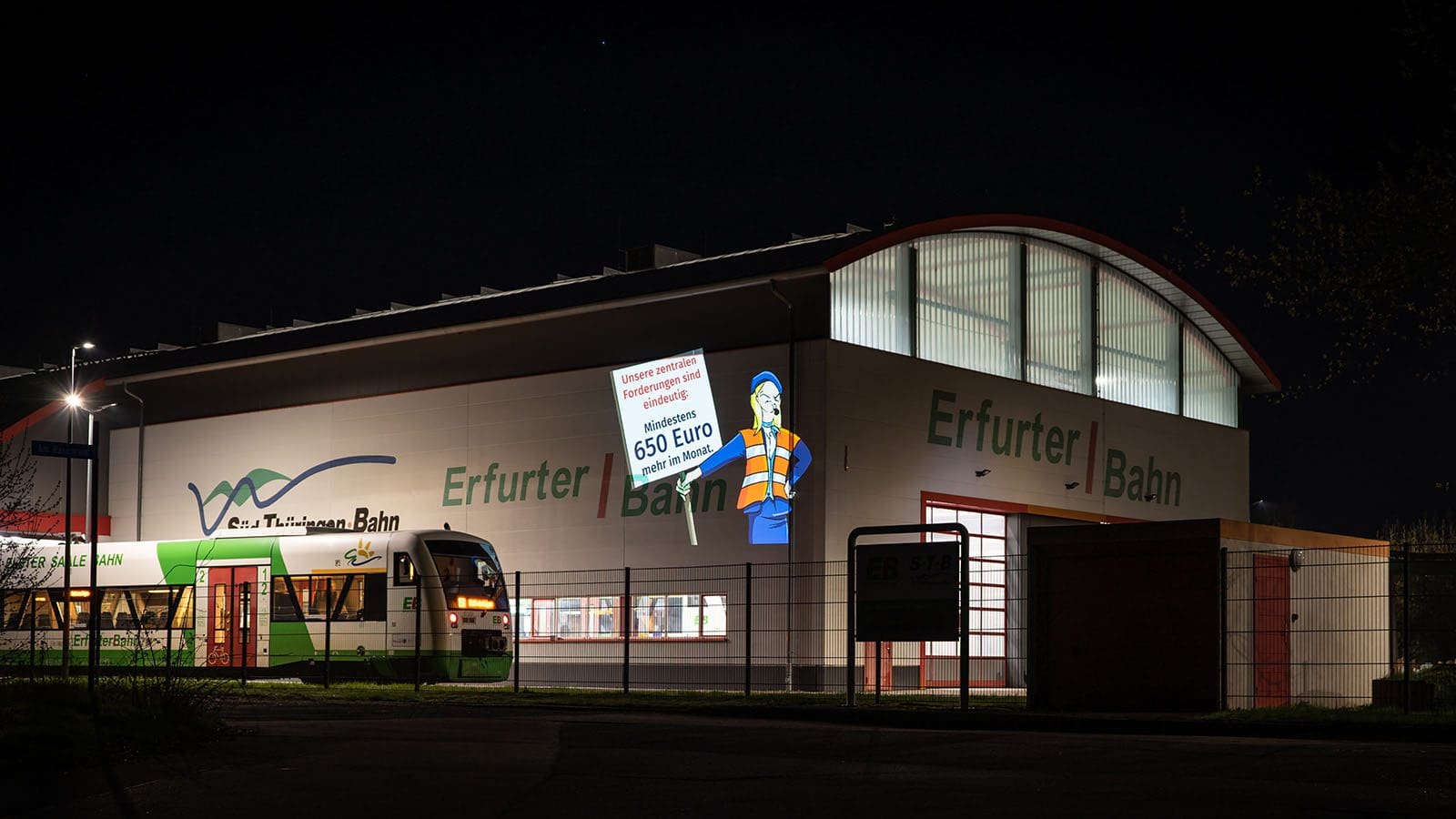 Lichteraktion Halle Erfurt